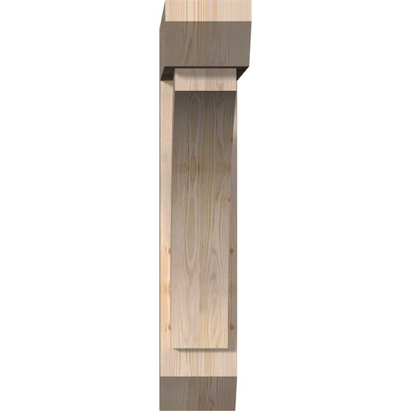 Thorton Slat Smooth Bracket W/ Offset Brace, Douglas Fir, 7 1/2W X 30D X 38H